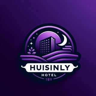 高級ビジネスホテルの紫を基調にしたロゴ