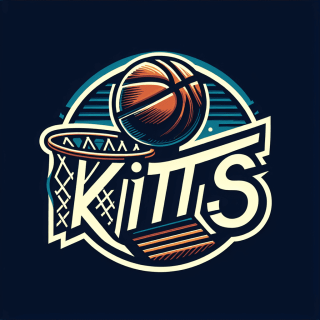 Kittsというバスケットボールチーム　ロゴデザイン　シンプル