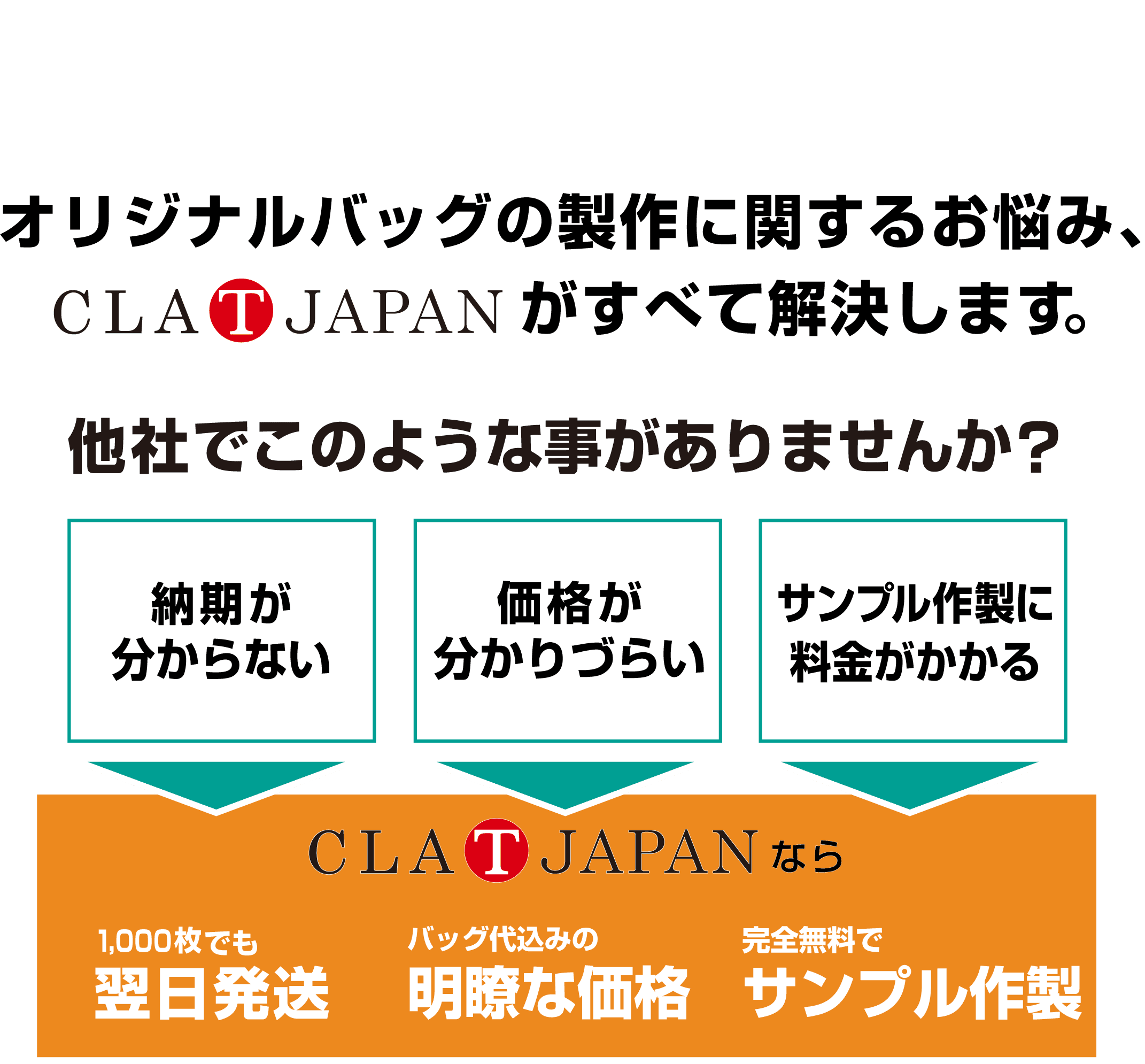 CLAT-JAPANは、プリント発注のお悩みにすべてお応えします！