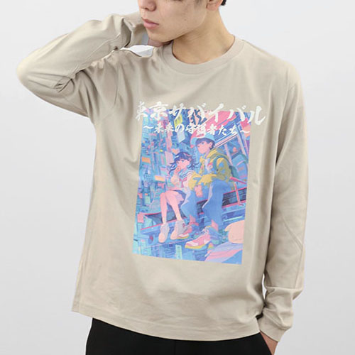 長袖オーガニックコットンTシャツ