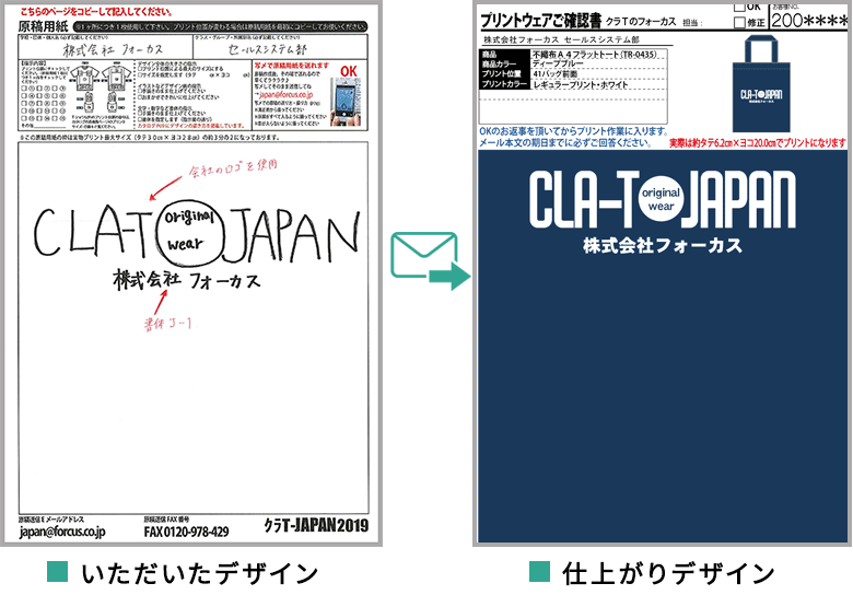 デザイン作成と確認