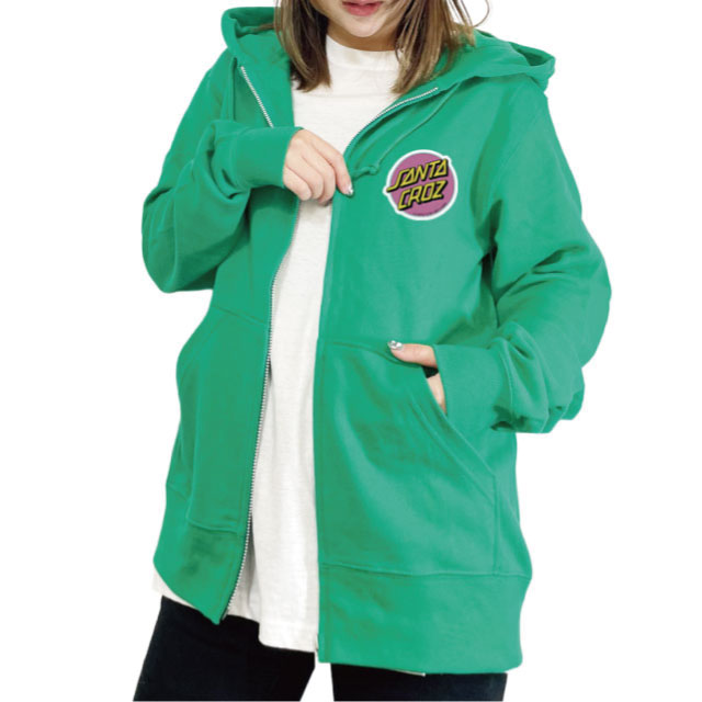 カラフルライトジップパーカー