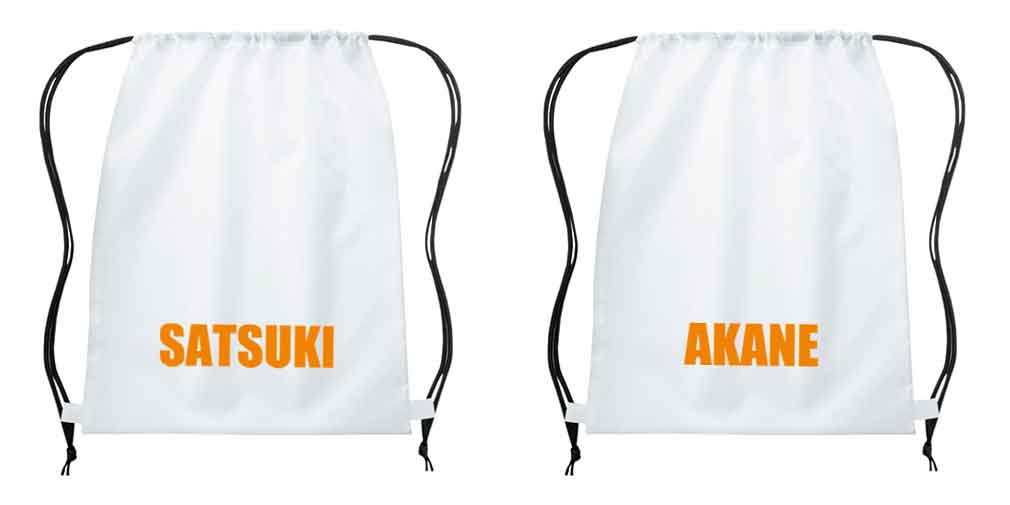 バッグにネームプリントのイメージ