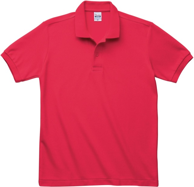 レッド｜すっきりポロシャツ(ポケットなし)
