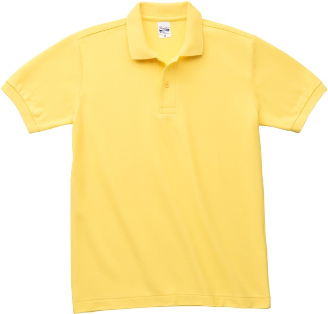 イエロー｜すっきりポロシャツ(ポケットなし)