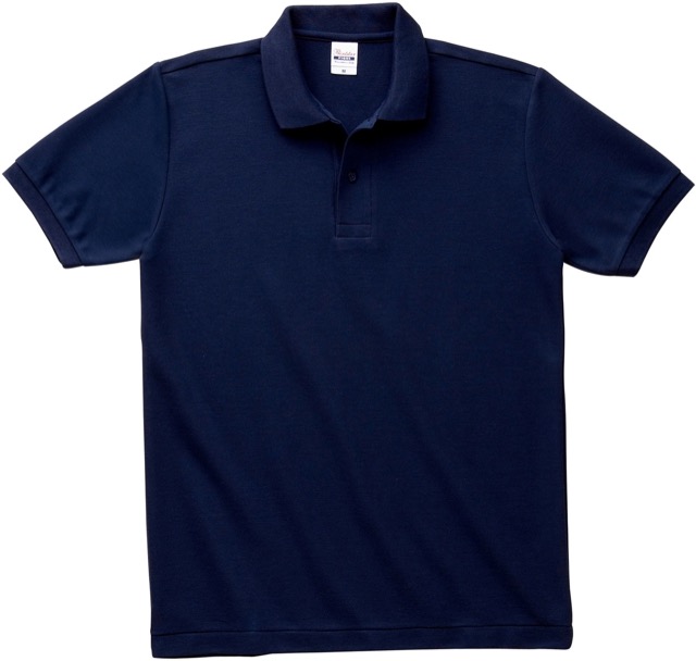 ネイビー｜すっきりポロシャツ(ポケットなし)