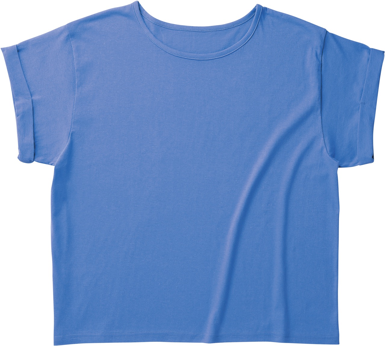 ブルー｜ロールアップTシャツ