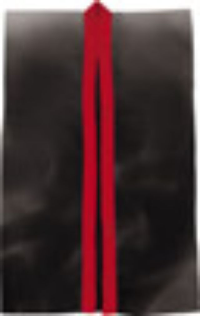 黒（襟赤）（S）｜サテンロングはっぴ