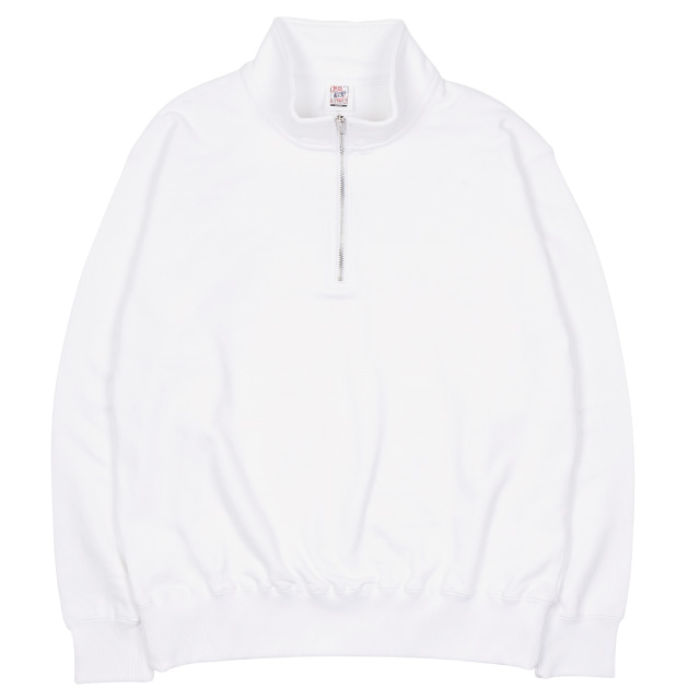 ホワイト｜スタメンハーフジップトレーナー