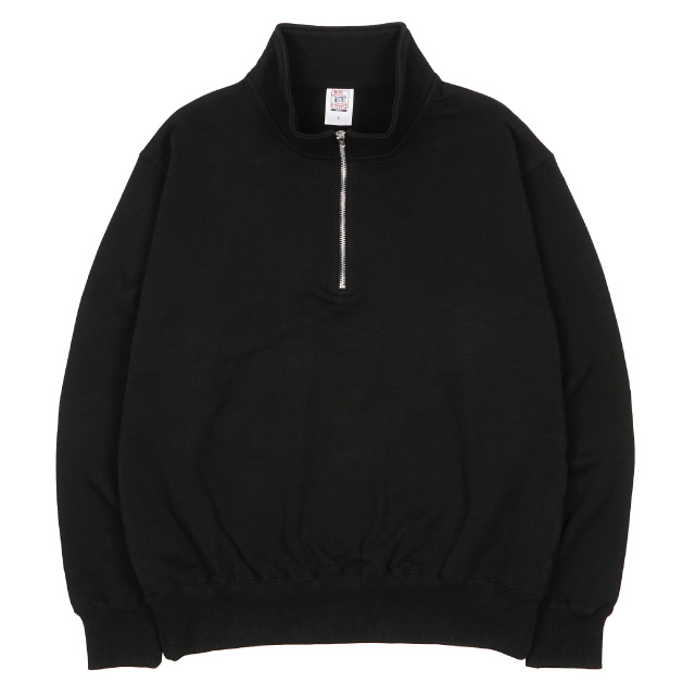 ブラック｜スタメンハーフジップトレーナー