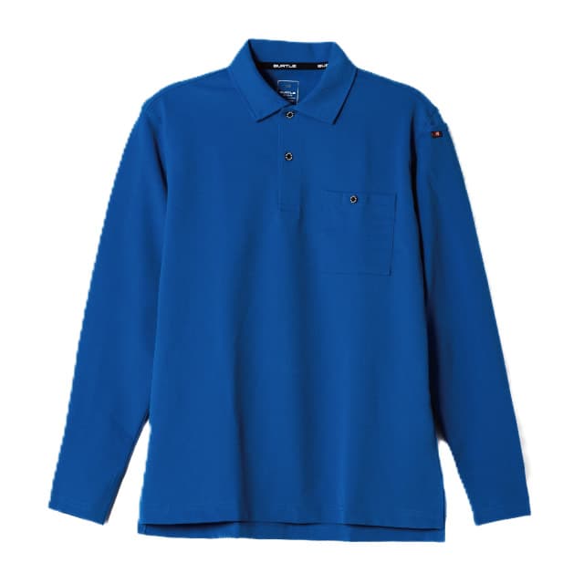 サーフブルー｜スカッとドライ長袖ポロシャツ