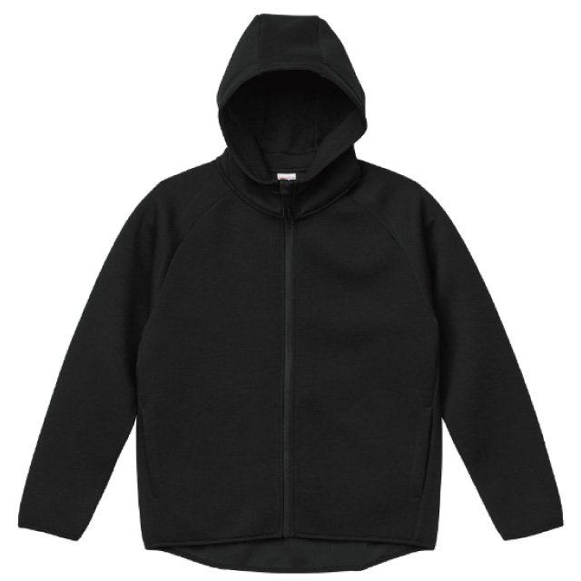 ブラック｜NEWもちもちジップパーカー