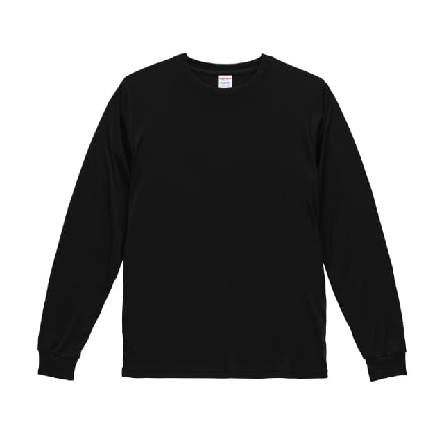 ブラック｜やわらか再生ロングTシャツ