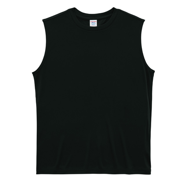 ブラック｜やわらか再生ノースリーブシャツ