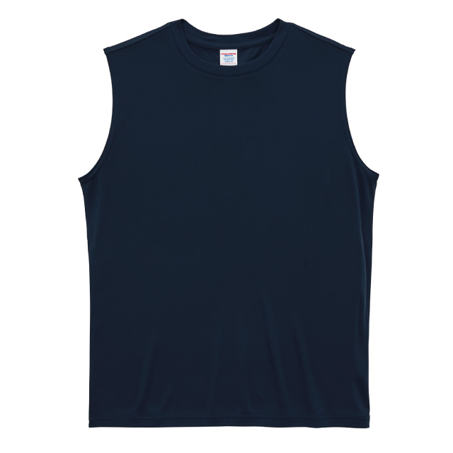 ネイビー｜やわらか再生ノースリーブシャツ