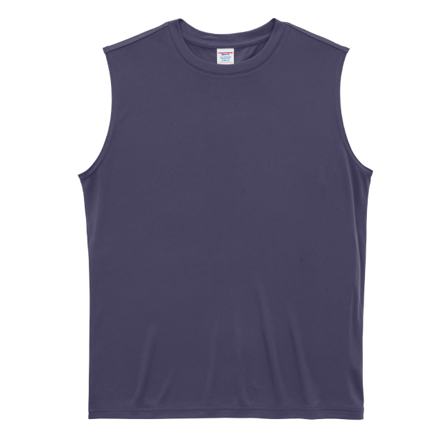 グレイッシュパープル｜やわらか再生ノースリーブシャツ