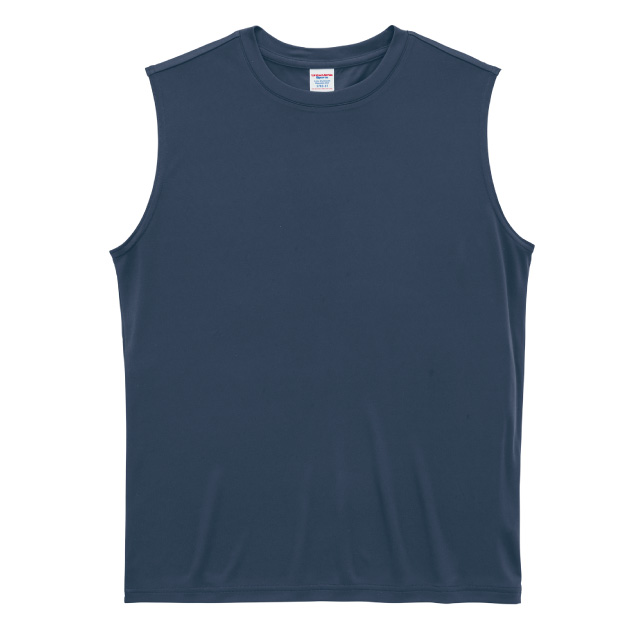 グレイッシュブルー｜やわらか再生ノースリーブシャツ