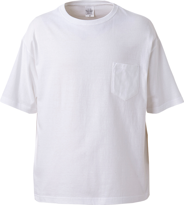 ホワイト｜ポケつきビッグTシャツ