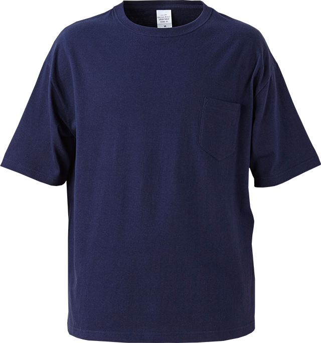 ネイビー｜ポケつきビッグTシャツ