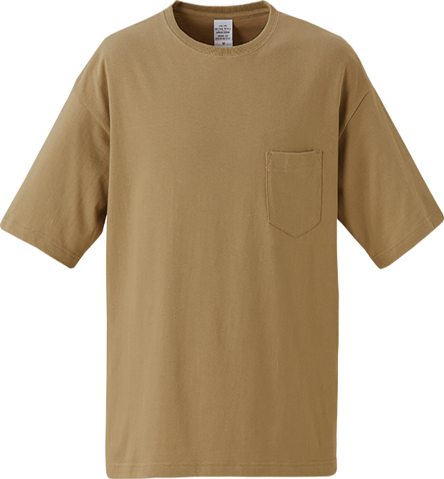 サンドカーキ｜ポケつきビッグTシャツ