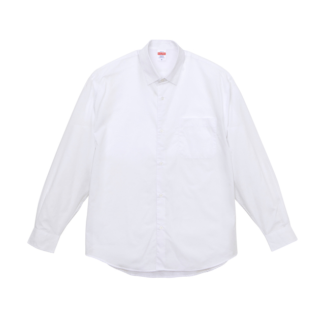 ホワイト｜ゆったりキレイ長袖シャツ