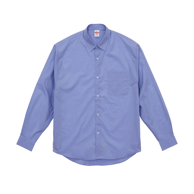 サックス｜ゆったりキレイ長袖シャツ