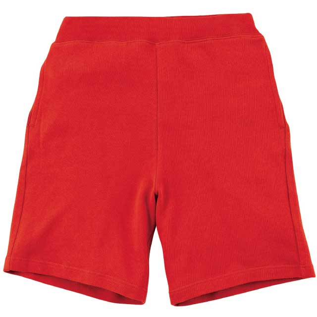 ブライトレッド｜カラフルライトスウェットハーフパンツ