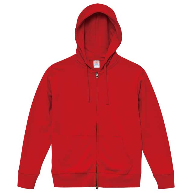 レッド｜こだわりジップパーカー