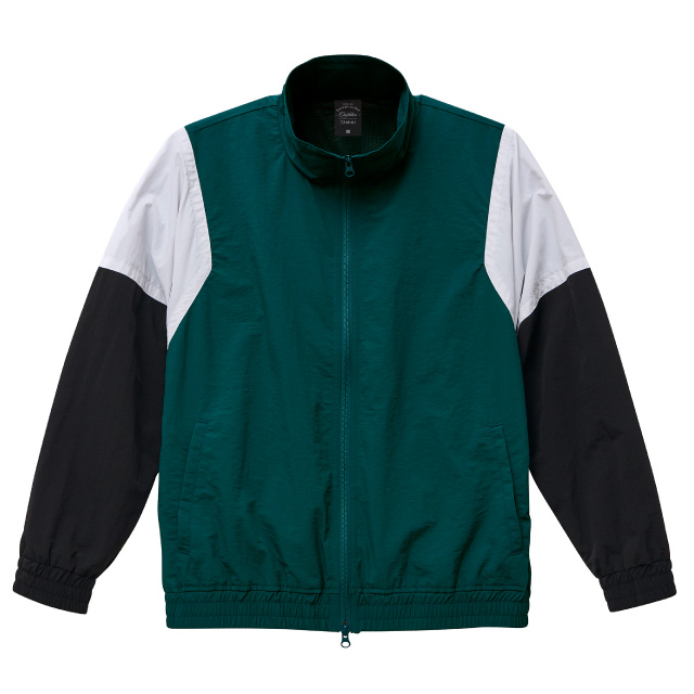 アンティークグリーン/ホワイト/ブラック｜やわらかナイロンジャケット