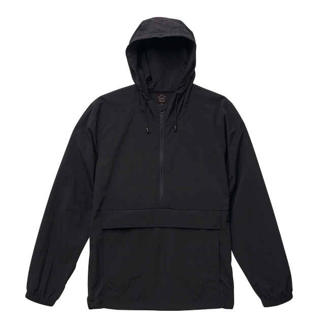 ブラック｜ポータブルナイロンフーディー