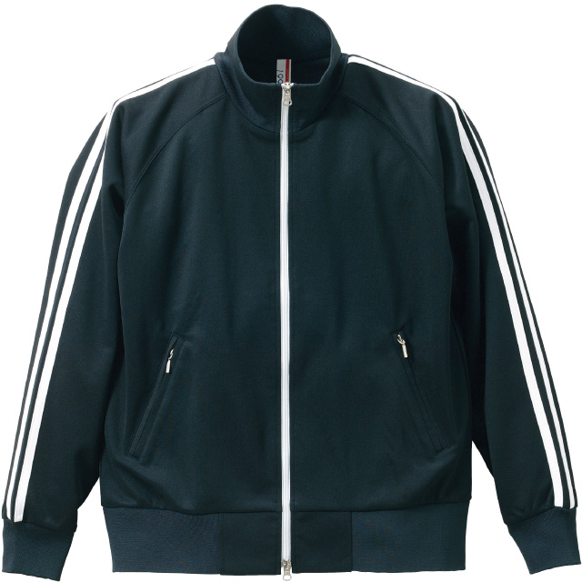 ブラック×ホワイト｜ダブルラインジャケットジャージ