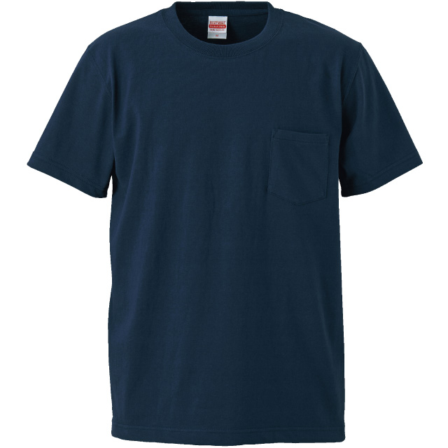ネイビー｜タフボディＴシャツ（ポケット付）