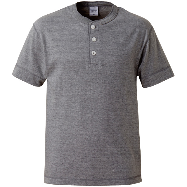 ミックスグレー｜ヘンリーネック Ｔシャツ