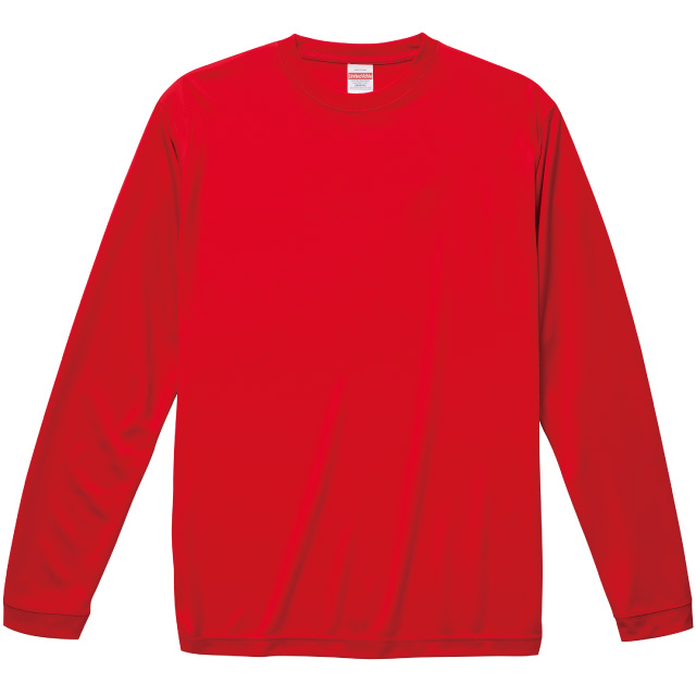 レッド｜シルキータッチドライロングTシャツ
