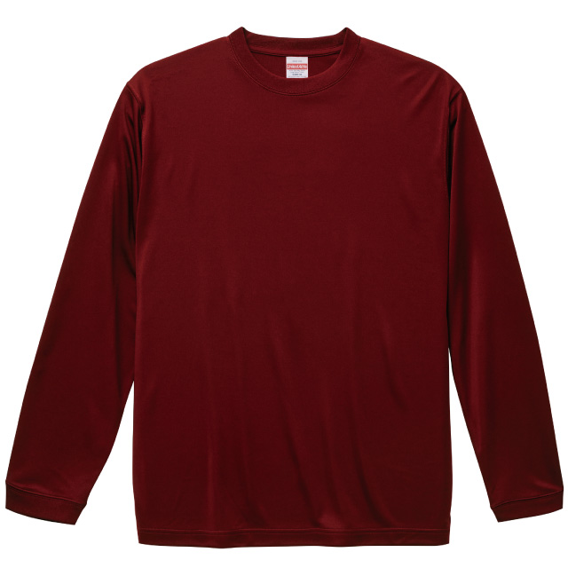 バーガンディ｜シルキータッチドライロングTシャツ