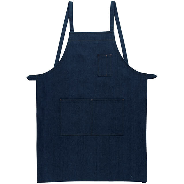 ネイビー｜ワークエプロン（胸ポケット付）