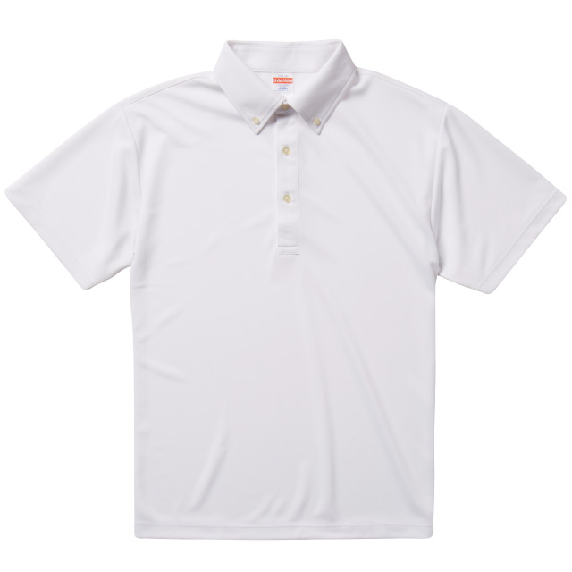 ホワイト｜さらさらドライボタンダウンポロシャツ