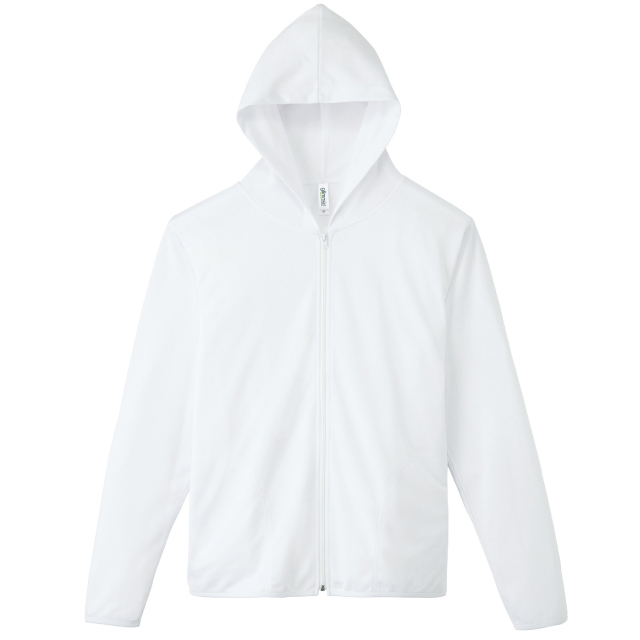 ホワイト｜カラフルドライジップパーカー