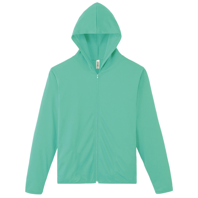 ミントグリーン｜カラフルドライジップパーカー