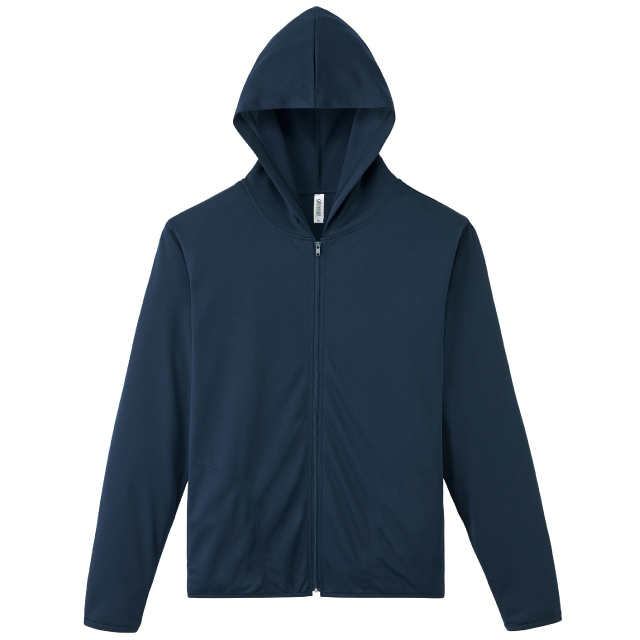 ネイビー｜カラフルドライジップパーカー