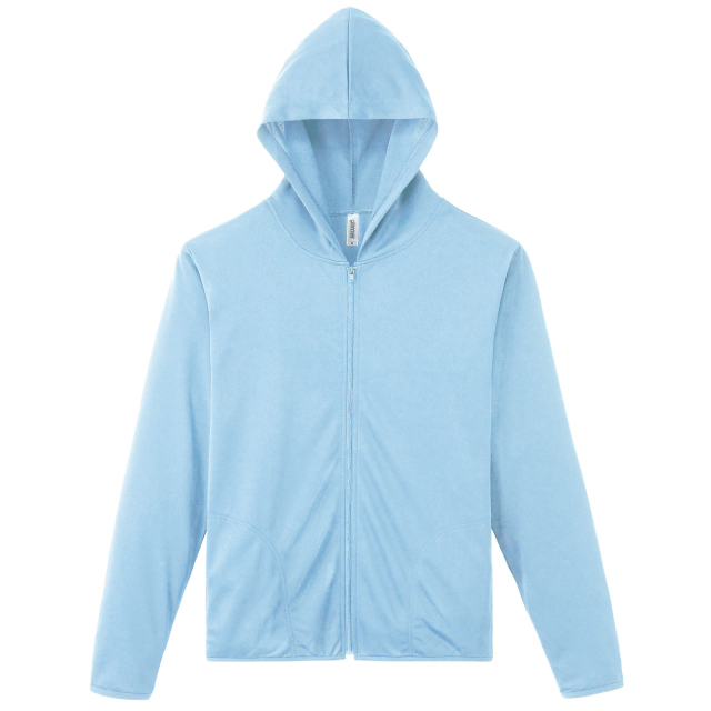 ライトブルー｜カラフルドライジップパーカー