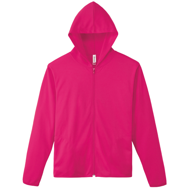 ホットピンク｜カラフルドライジップパーカー