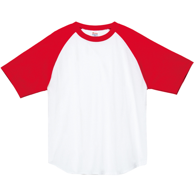 ホワイト×レッド｜グッドコンビラグランＴシャツ