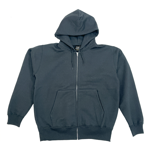 ブラック｜極厚ジップパーカー
