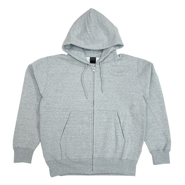 杢グレー｜極厚ジップパーカー