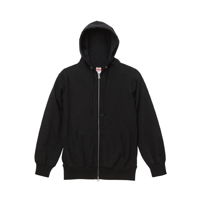 ブラック｜パワフルＷジップパーカー