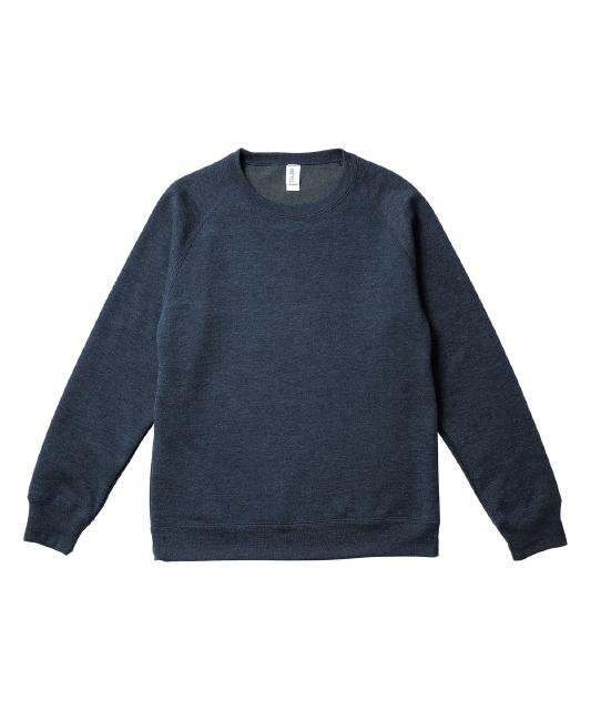 ヘザーディープネイビー｜ハイブリッドスウェット（裏起毛）