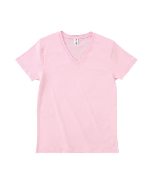フロストピンク｜スリムVネックTシャツ