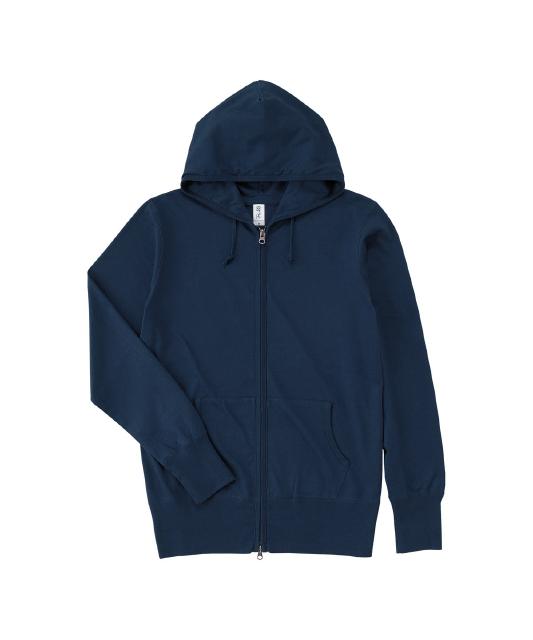 ネイビー｜軽い着心地ジップパーカー
