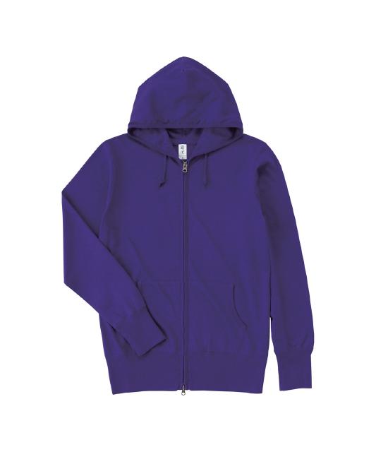 ディープパープル｜軽い着心地ジップパーカー